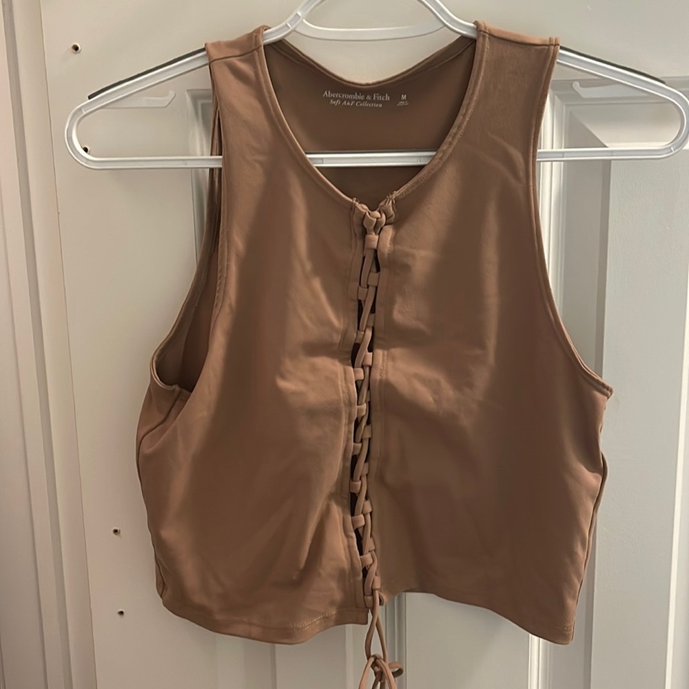 Abercrombie & fitch tie up seamless crop top